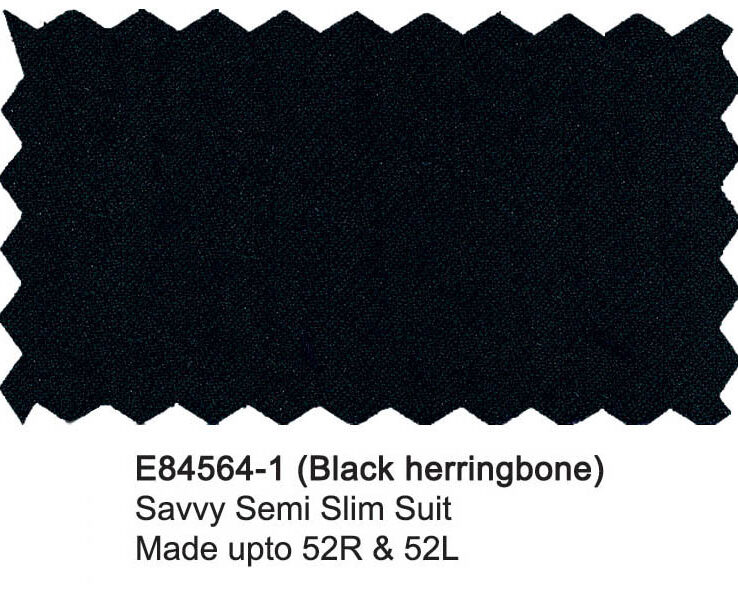 E84564-1-Enzo Suit-Black Herringbone