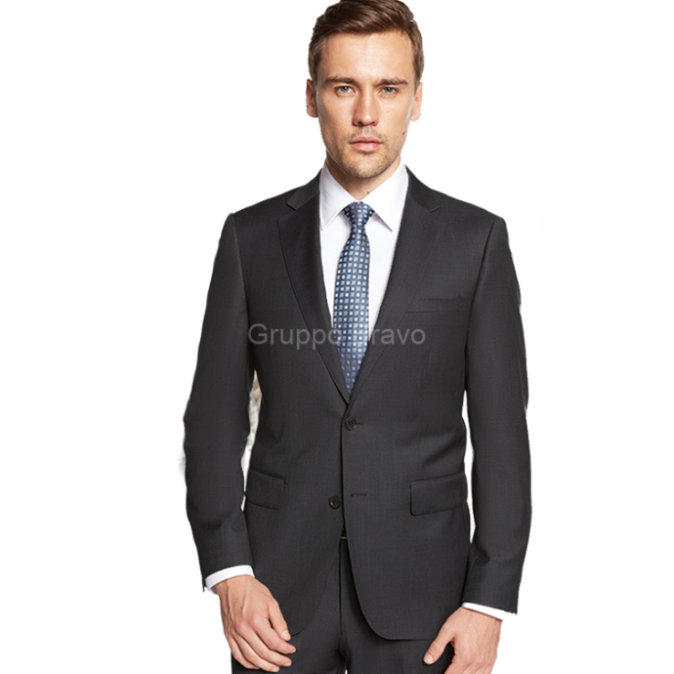 E59663-3-Enzo Suit-Solid Charcoal