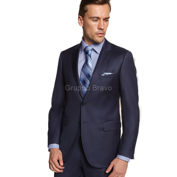 E59663-2-Enzo Suit-Solid Navy
