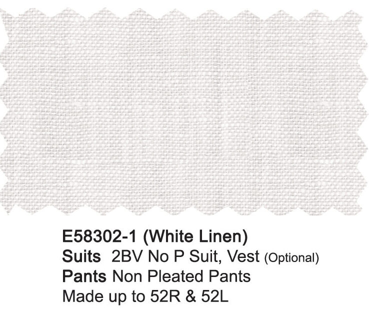 E58302-1-Enzo Suit-White Linen