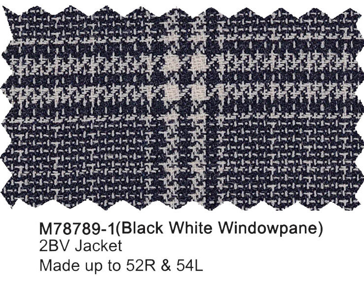 M78789-1-Mantoni Wool Jacket-Black White Windowpane