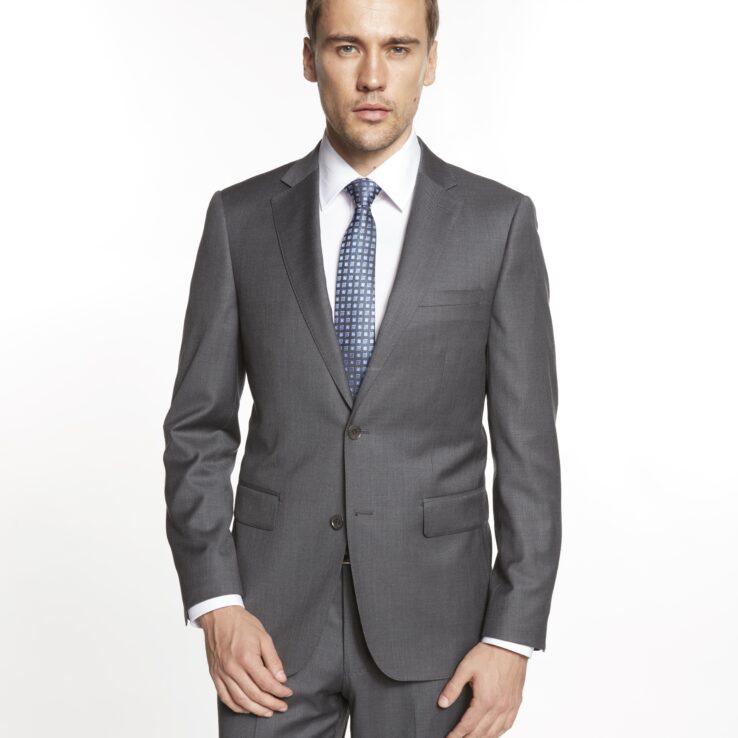 E59663-5-Enzo Suit-Solid Gray