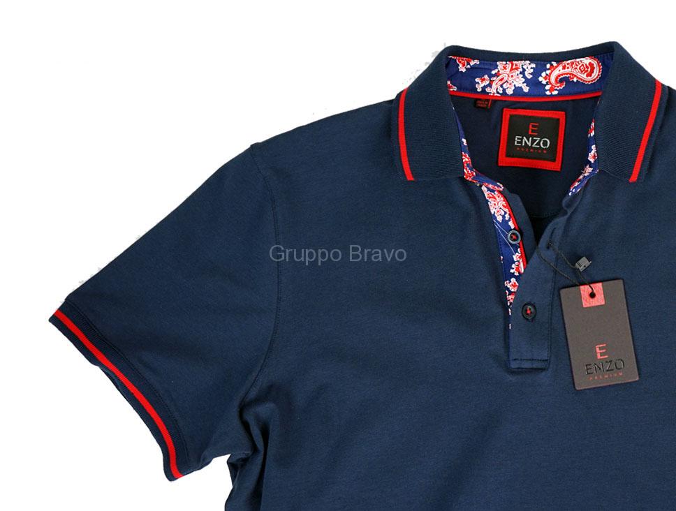 speelplaats Ophef betreden Enzo Polo Shirt-E104-Navy – Gruppo Bravo