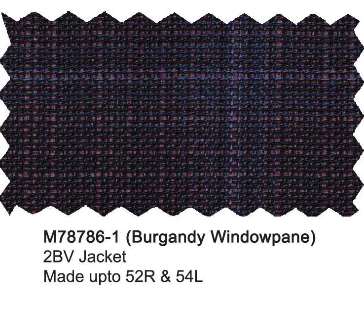M78786-1-Mantoni Wool Jacket-Burgandy Windowpane
