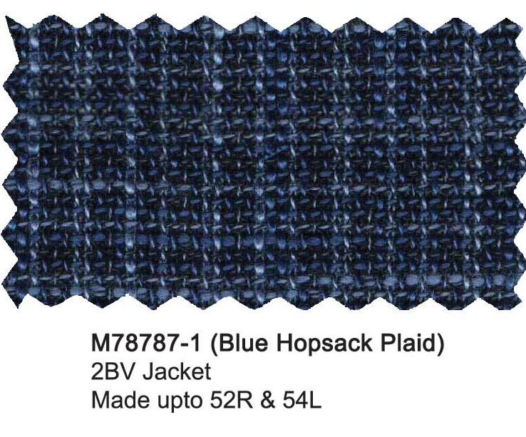 M78787-1-Mantoni Wool Jacket-Blue Hopsack Plaid