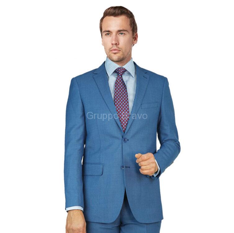 M87183-2-Mantoni Suit-Sky Blue Sharkskin – Gruppo Bravo