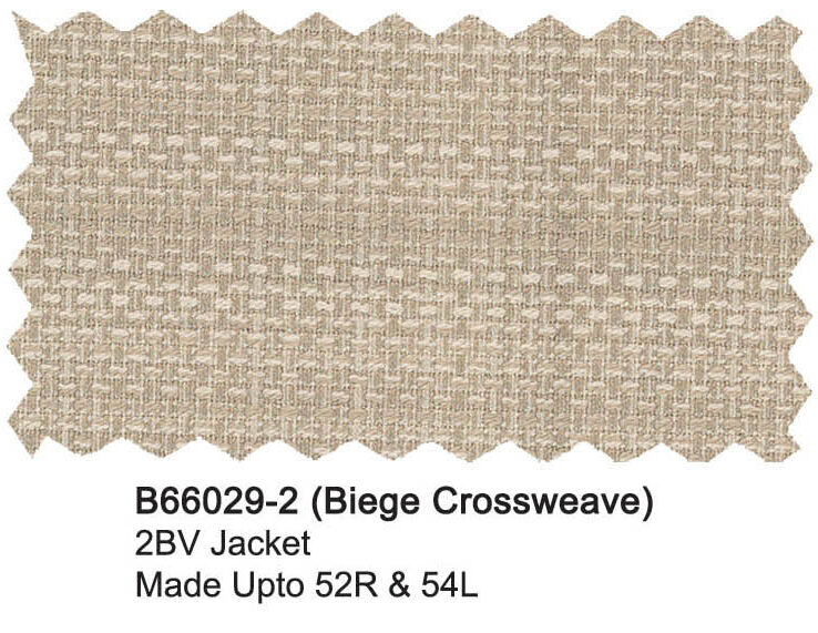 B66029-2-Bertolini Jacket-Biege Crossweave