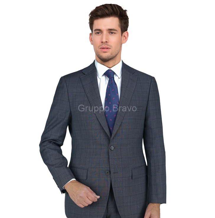 E84584-2-Enzo Suit-Gray Check Windowpane