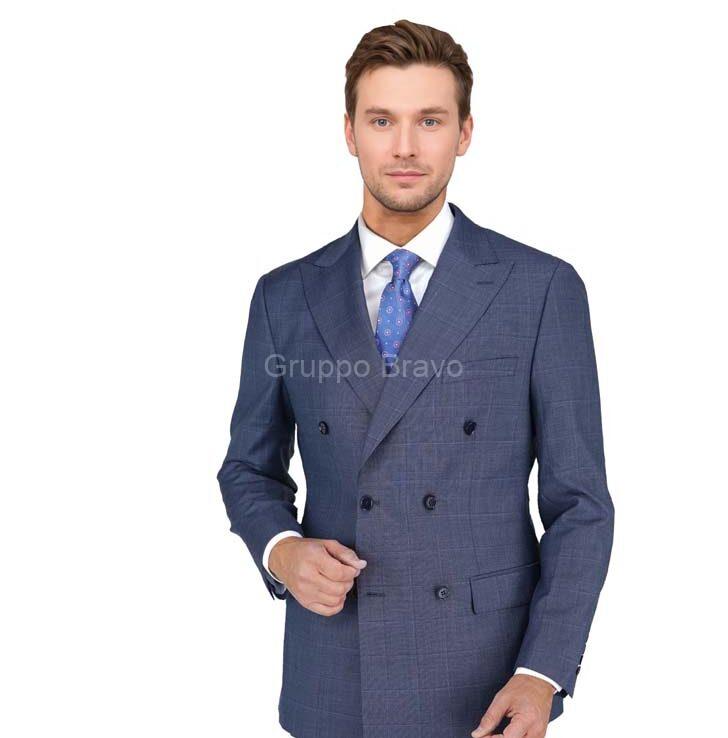E84585-1-Enzo Suit-Blue/Gray Windowpane
