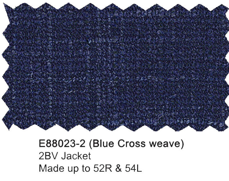 E88023-2-Enzo Wool Jacket-Blue Crossweave