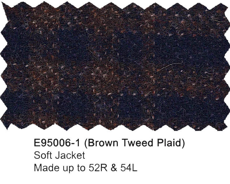 E95006-1-Enzo Soft Jacket-Brown Tweed Plaid