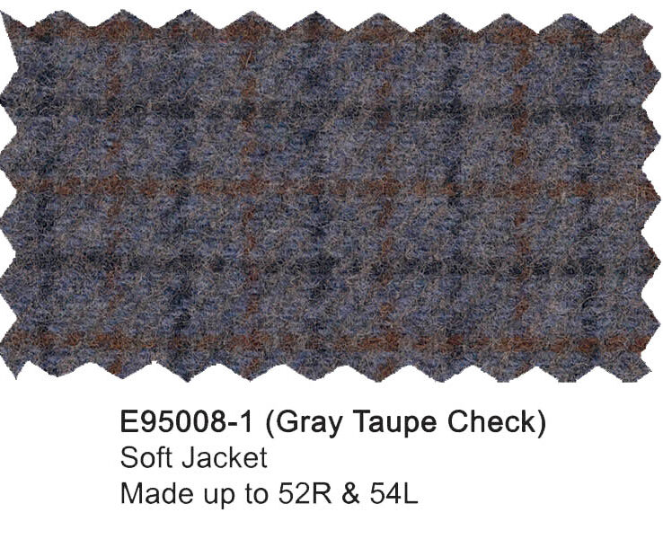 E95008-1-Enzo Soft Jacket-Gray Taupe Check