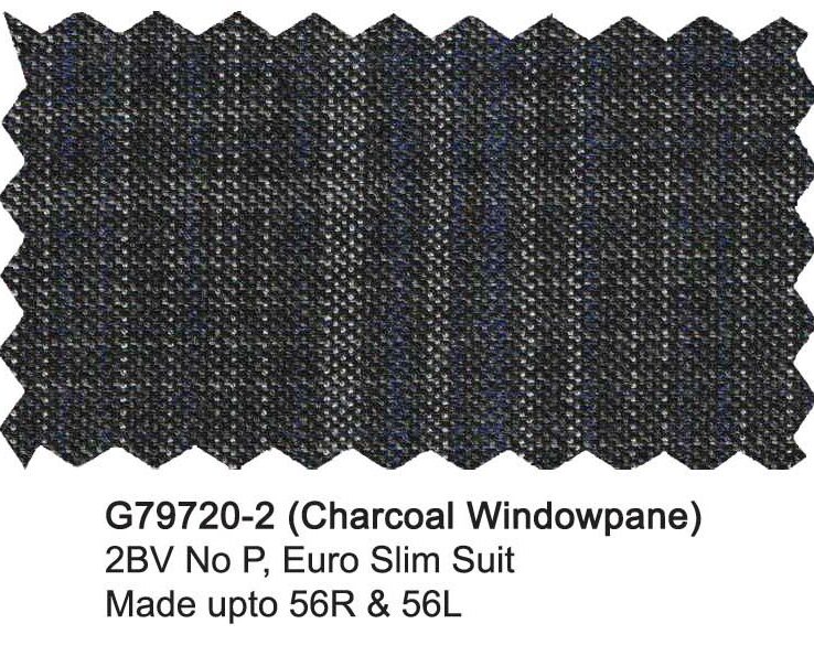 G79720-2-Giorgio Fiorelli Suit-Charcoal Windowpane