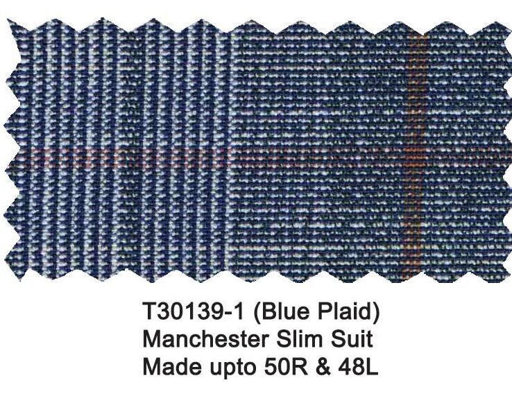 T30139-1-Manchester & Tailor Suit-Blue Plaid
