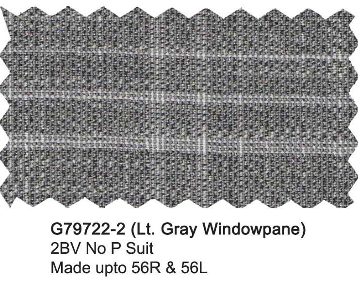 G79722-2-Giorgio Fiorelli Suit-Lt. Gray Windowpane