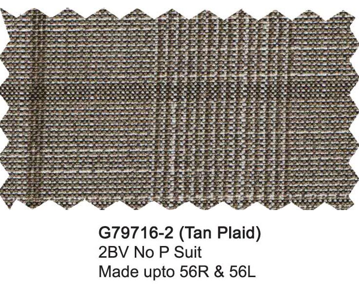 G79716-2-Giorgio Fiorelli Suit-Tan Plaid