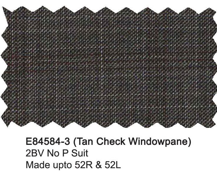 E84584-3-Enzo Suit-Tan Check Windowpane