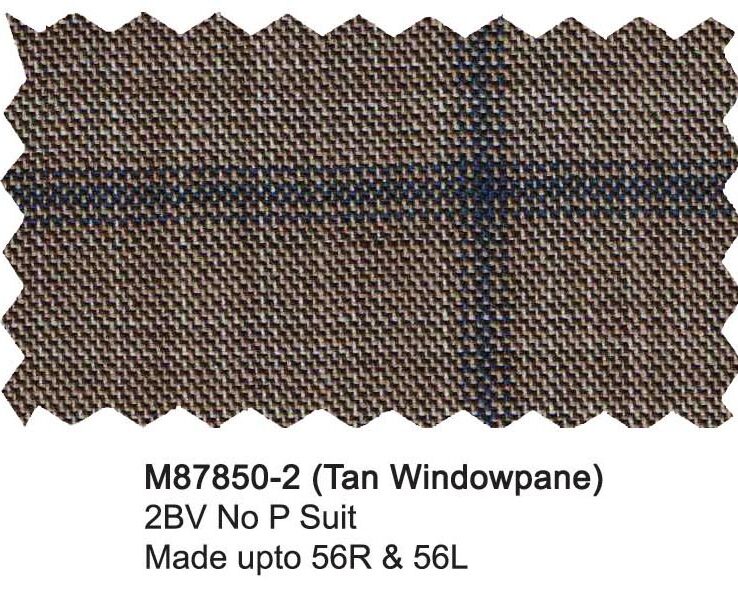 M87850-2-Mantoni Suit-Tan Windowpane