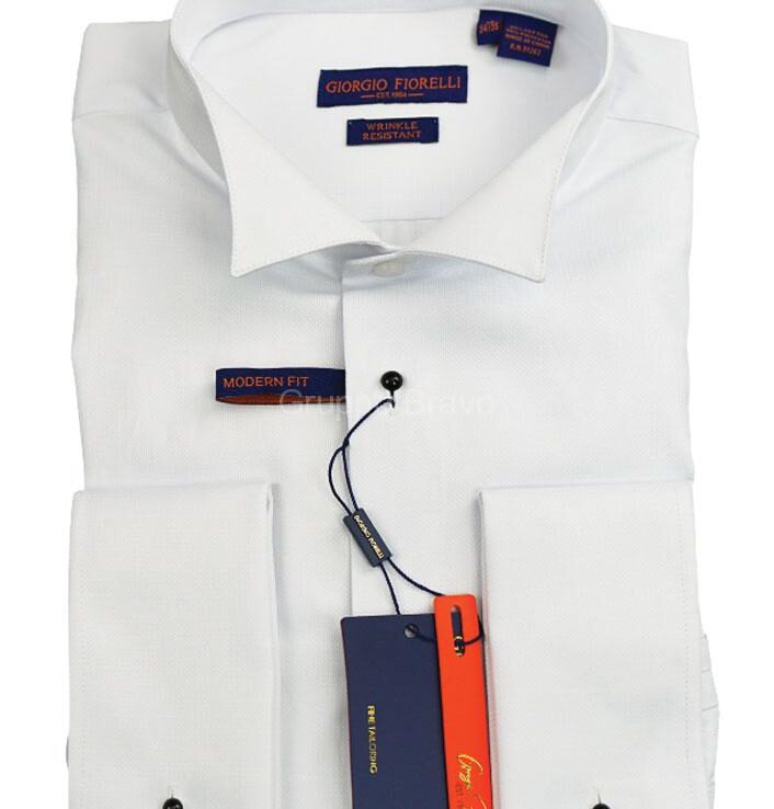 Giorgio Fiorelli Dress Shirts-G1266-Solid White