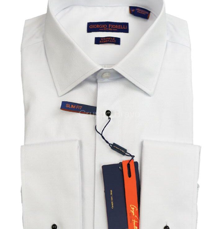 Giorgio Fiorelli Dress Shirts-G1266-Solid White