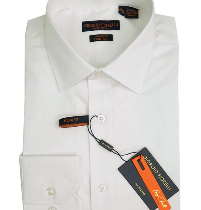 Giorgio Fiorelli Dress Shirts-G26002-1-Solid White