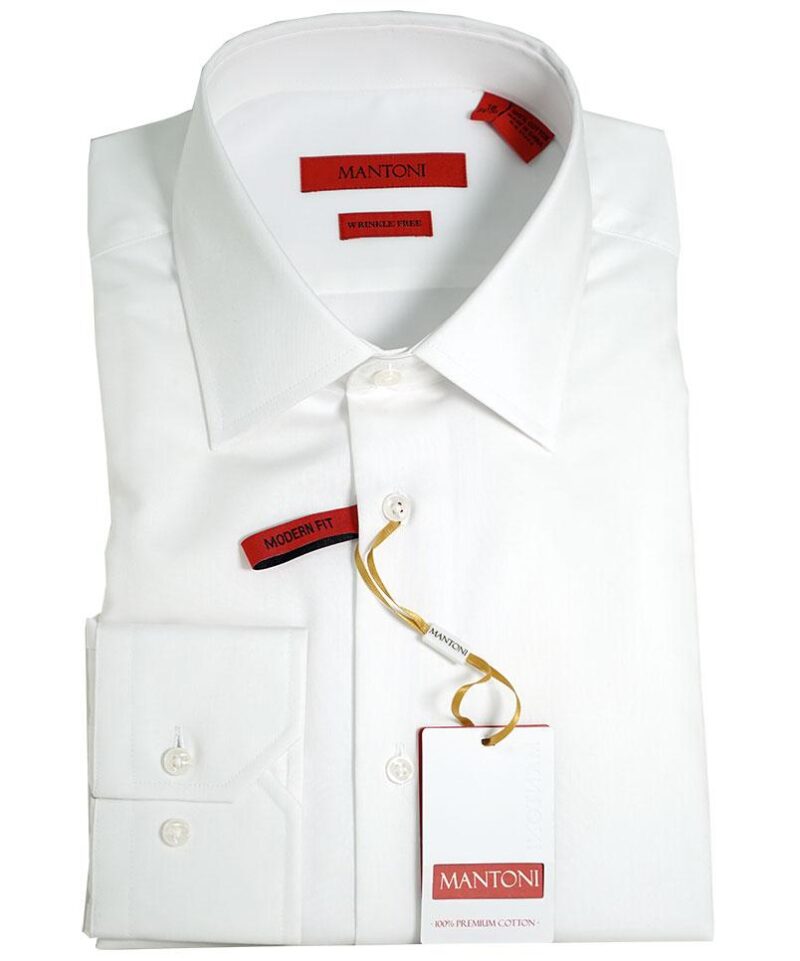 Mantoni Derss Shirts-M20001-1-Solid White