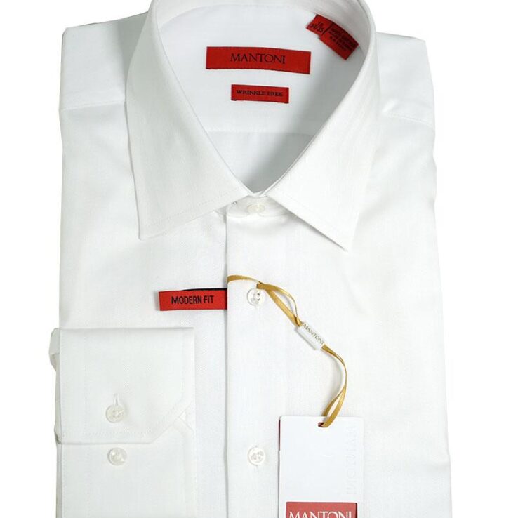 Mantoni Derss Shirts-M20019-1-Solid White
