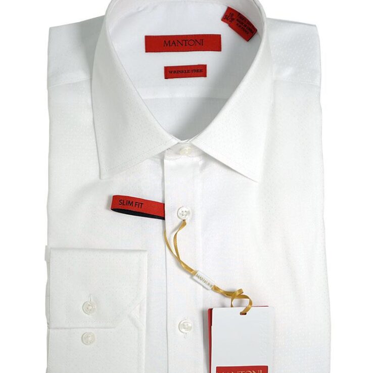Mantoni Derss Shirts-M20028-1-Solid White