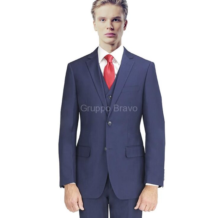 M40901-2B-Mantoni Suit-New Solid Navy