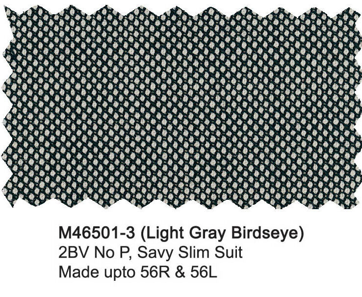 M46501-3-Mantoni Suit-Light Gray Birdseye