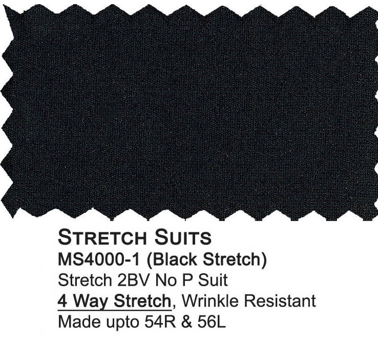 MS4000-1-Mantoni Stretch Suit-Black Stretch