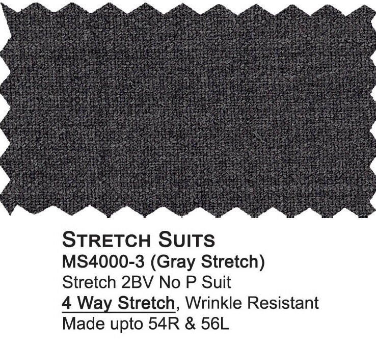 MS4000-3-Mantoni Stretch Suit-Gray Stretch