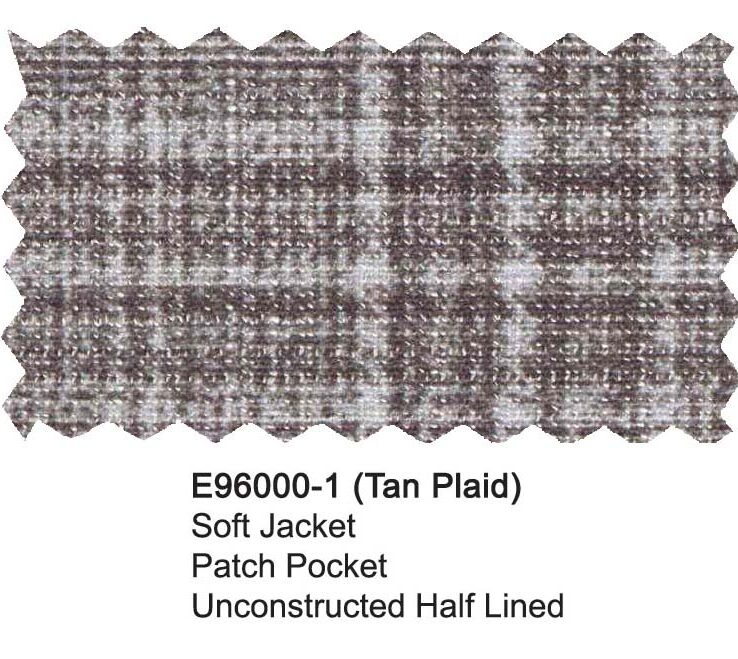 E96000-1-Enzo Microfiber Soft Jacket-Tan Plaid