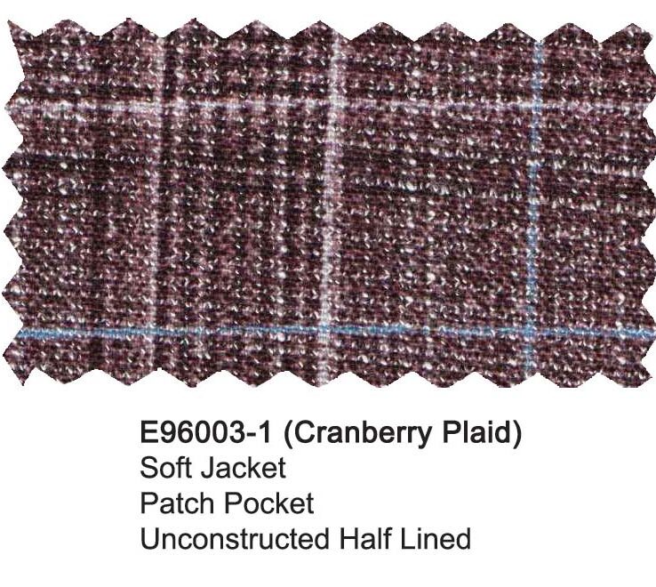 E96003-1-Enzo Microfiber Soft Jacket-Cranberry Plaid