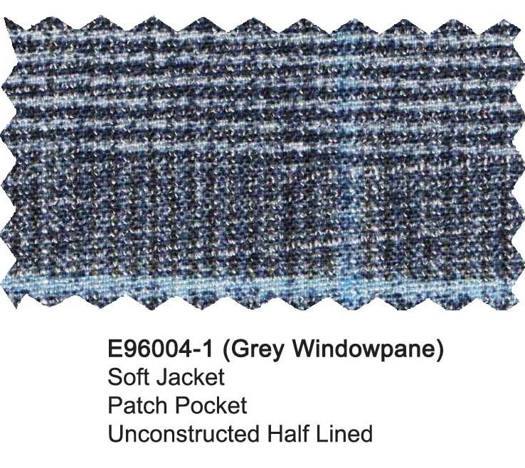 E96004-1-Enzo Microfiber Soft Jacket-Gray Windowpane