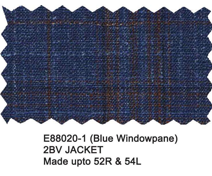 E88020-1-Enzo Wool Jacket-Blue Windowpane