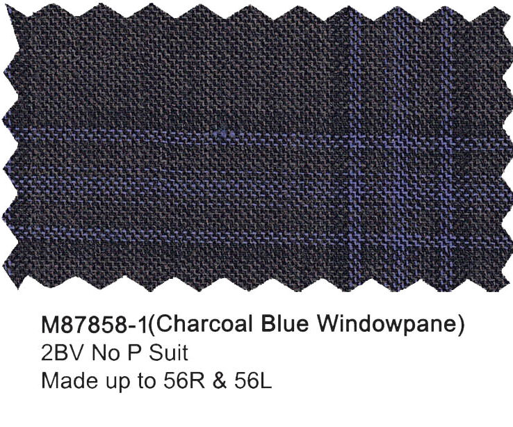 M87858-1-Mantoni Suit-Charcoal Blue Windowpane