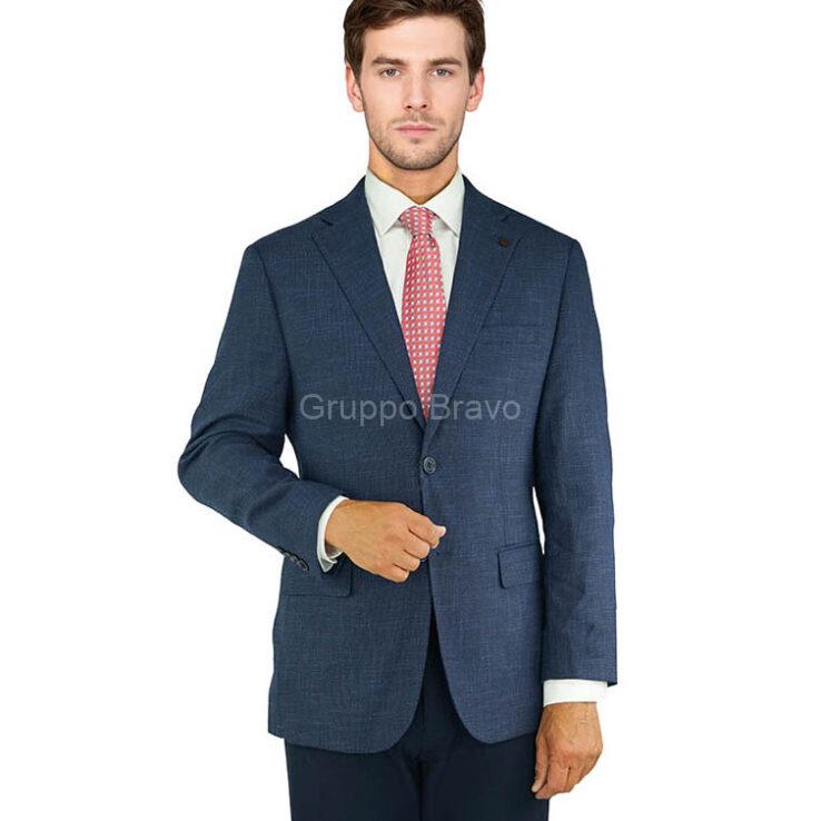 B66021-1-Bertolini Jacket-Navy Waffleweave