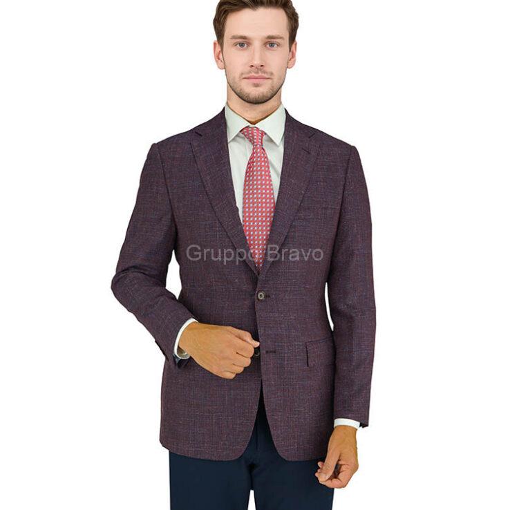 E88023-1-Enzo Wool Jacket-Cranbury Crossweave