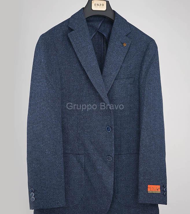 E95003-1-Enzo Soft Jacket-Navy Hopsack