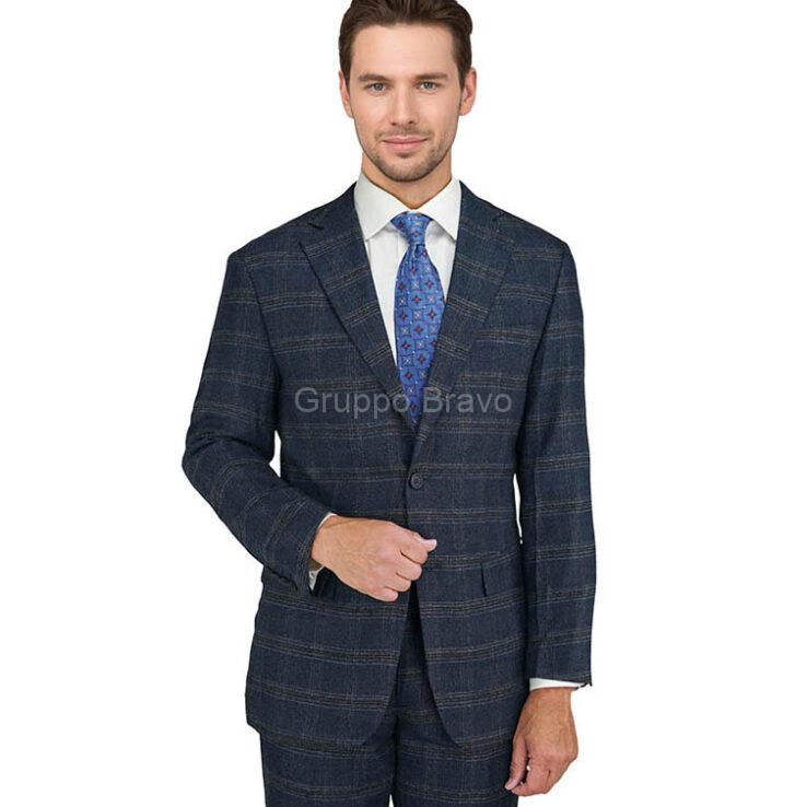 G79729-1-Giorgio Fiorelli Suit-Blue Black Windowpane