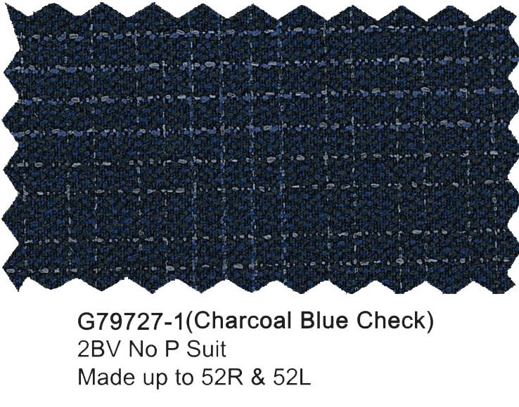 G79727-1-Giorgio Fiorelli Suit-Charcoal Blue Check