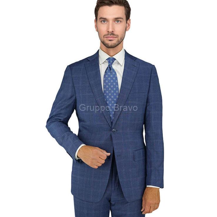 M87859-1-Mantoni Suit-Blue Windowpane