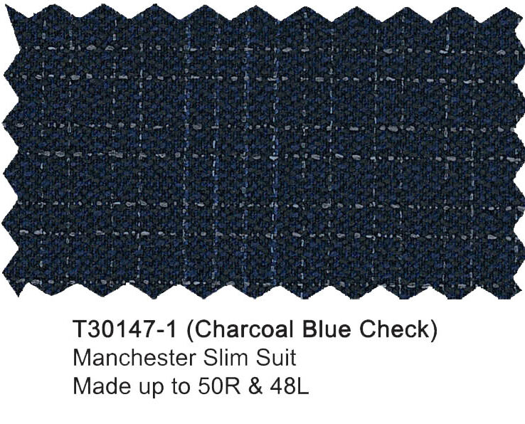 T30147-1-Manchester & Tailor Suit-Charcoal Blue Check