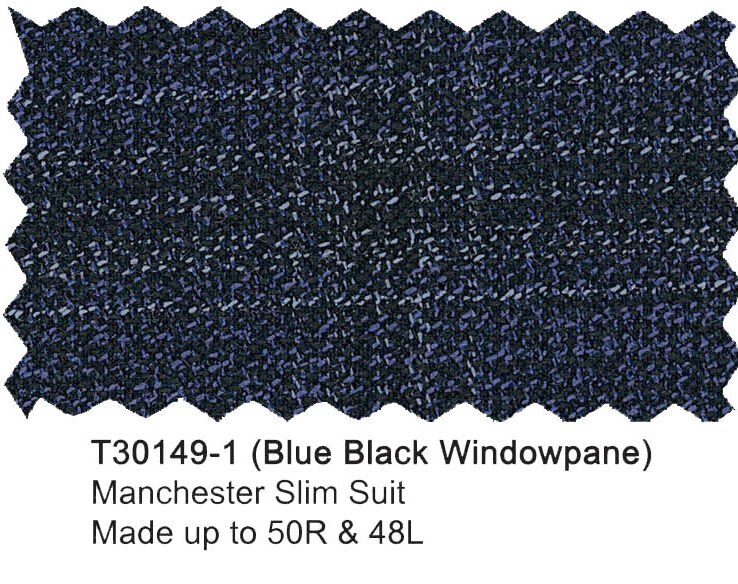 T30149-1-Manchester & Tailor Suit-Blue Black Windowpane