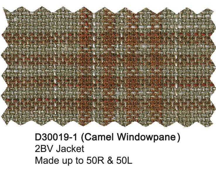 D30019-1-Drayscott Jacket-Camel Windowpane