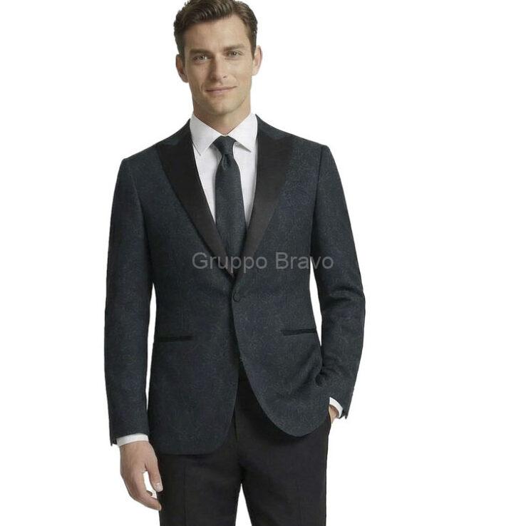 G79696-1-Giorgio Fiorelli Tuxedo-Black Paisly