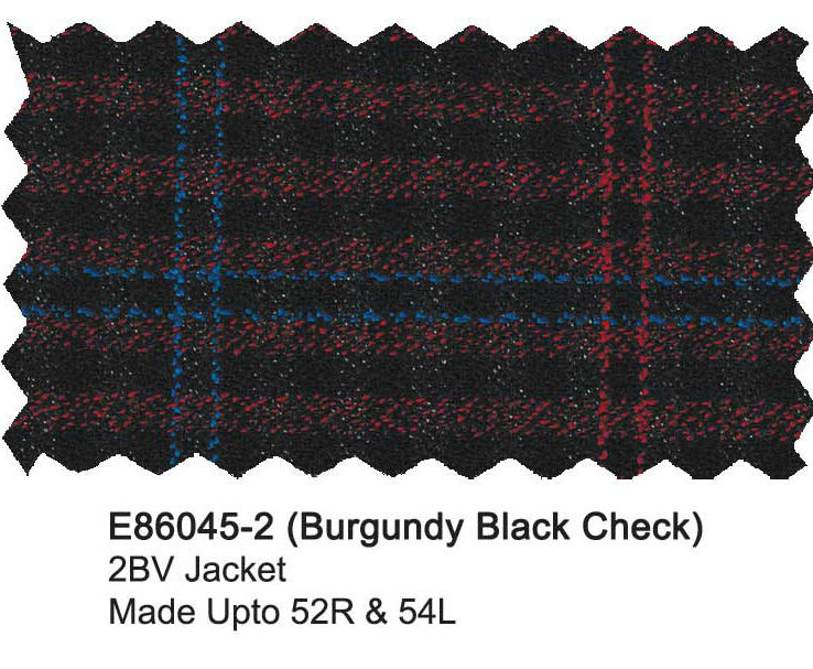 E86045-2-Enzo Wool Jacket-Burgundy Black Check