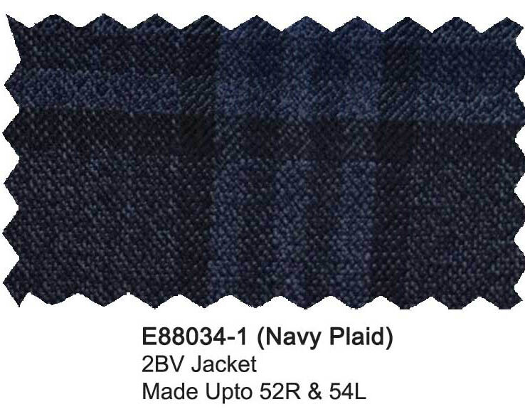 E88034-1-Enzo Wool Jacket-Navy Plaid