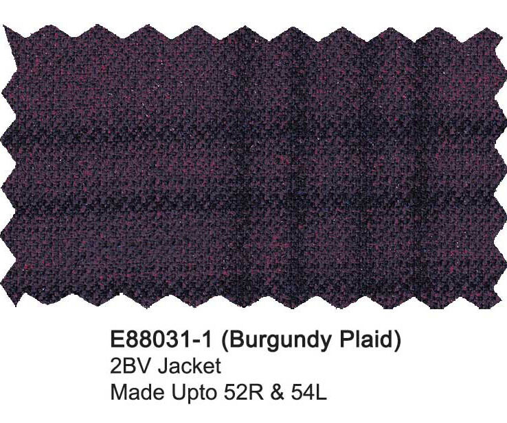 E88031-1-Enzo Wool Jacket-Burgundy Plaid